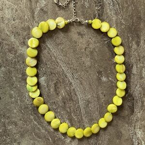Mother Of Pearl Green Necklace